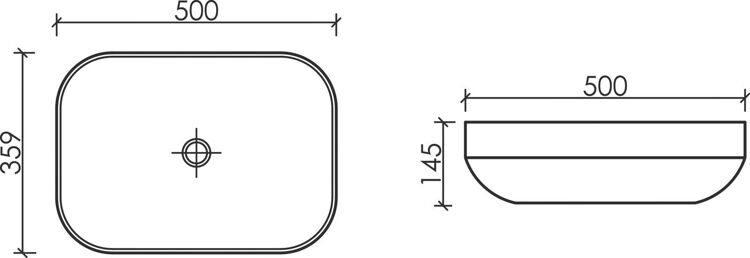 Раковина Ceramicanova Element CN6055 белая глянцевая