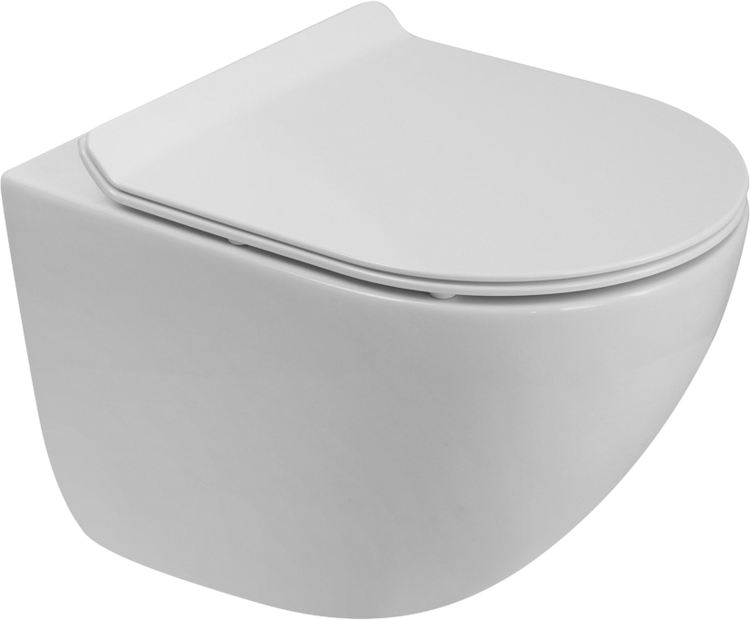 Унитаз подвесной BelBagno Amanda BB051CH-TOR-FC безободковый, крышка BB2111SC с микролифтом