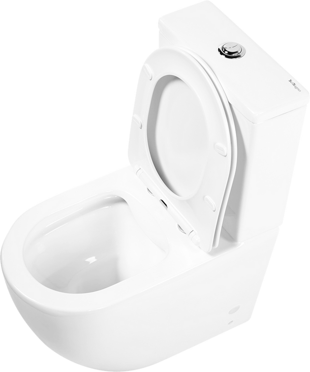 Унитаз-компакт BelBagno Amanda BB051CPR безободковый, крышка BB051SC с микролифтом, бачок BB051T