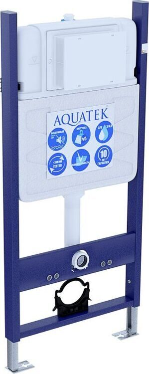 Комплект Унитаз подвесной AQUATEK Либра New AQ1148N-00 безободковый, с микролифтом + Инсталляция Eco Standard INS-0000014
