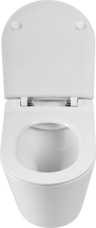 Унитаз подвесной BelBagno Flay-r BB053CHR безободковый, крышка BB901SC с микролифтом