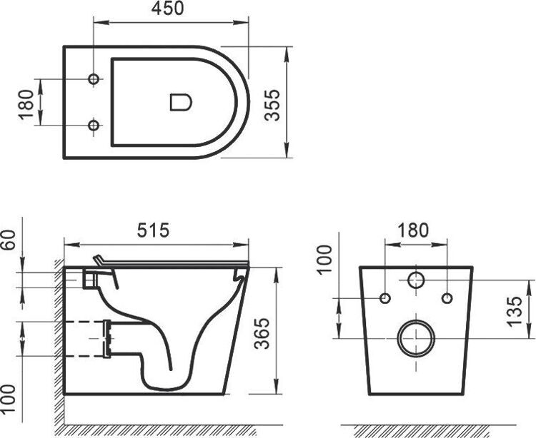 Унитаз подвесной BelBagno Flay-r BB053CHR безободковый, крышка BB2111SC с микролифтом