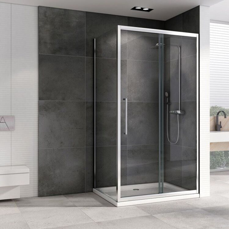 Душевой уголок Abber Schwarzer Diamant AG30150H-S70 150х70, профиль хром, стекло прозрачное