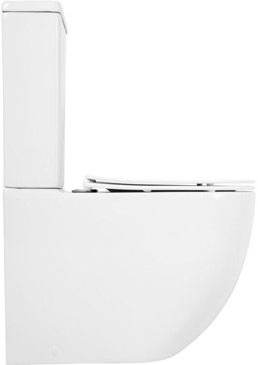Унитаз-компакт Cezares Stylus CZR-152-CPR безободковый, крышка CZR-2316-SC с микролифтом