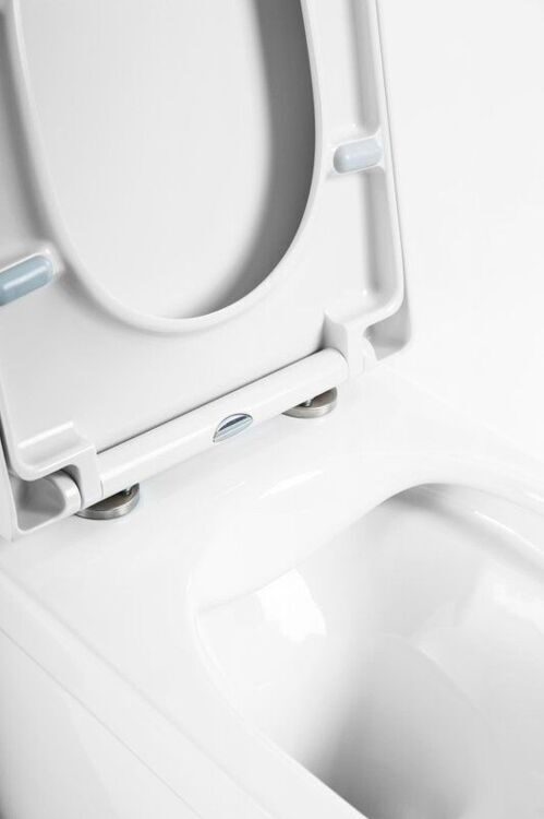 Унитаз подвесной BelBagno Senso-R BB017CHR безободковый, крышка BB865SC с микролифтом