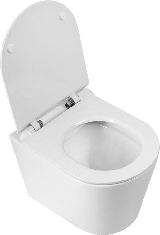 Унитаз подвесной BelBagno Flay-r BB053CHR безободковый, крышка BB901SC с микролифтом
