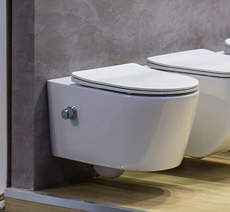 Унитаз подвесной Art&Max Zoe AM9322C1CHR/SC с микролифтом, белый, с функцией биде