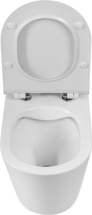 Унитаз подвесной BelBagno Flay-r BB053CHR безободковый, крышка BB901SC с микролифтом