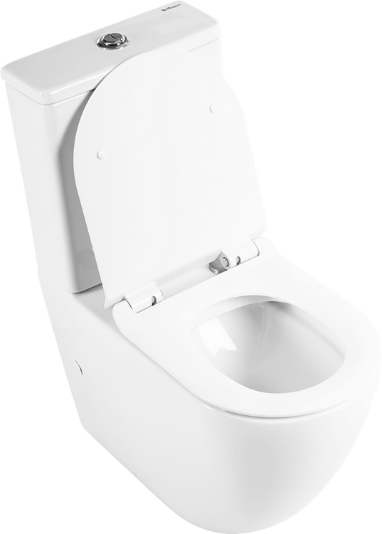 Унитаз-компакт BelBagno Sfera-r BB2141CPR безободковый, крышка BB2111SC с микролифтом, бачок BB2141T