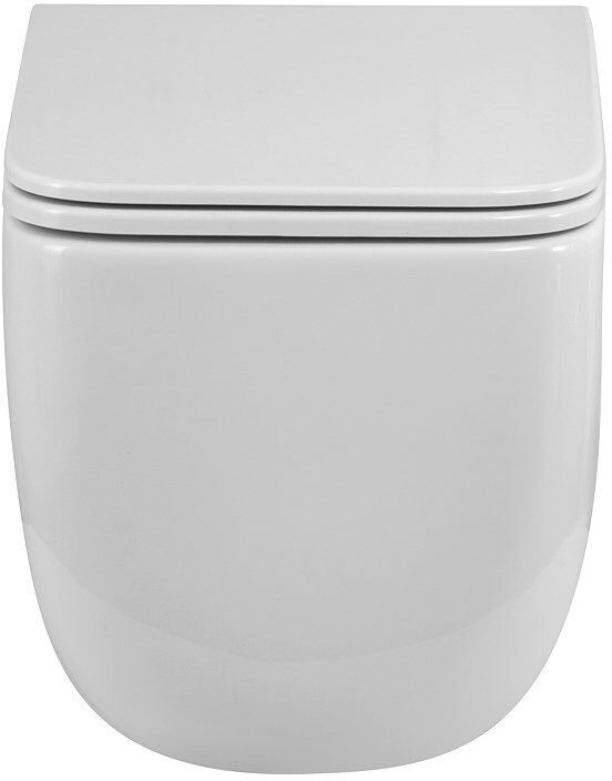 Унитаз подвесной BelBagno Luce BB076CH-TOR/SC безободковый, глянцевый белый, сиденье soft close