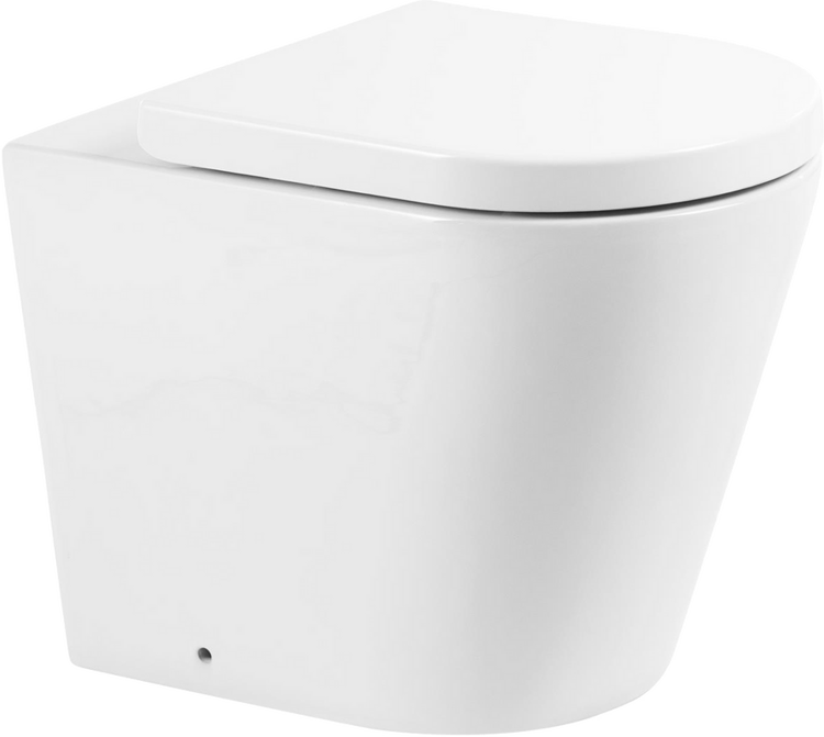 Унитаз приставной BelBagno Flay-r BB1003CBR безободковый, крышка BB105SC с микролифтом