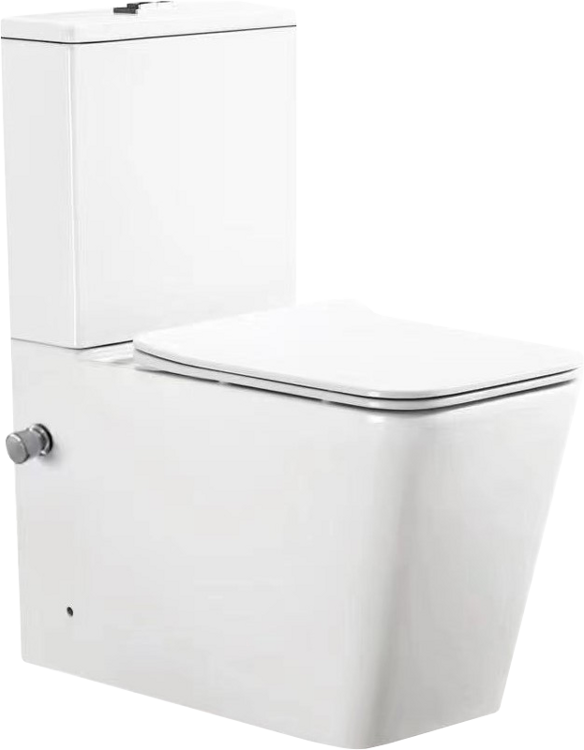 Унитаз-компакт SantiLine SL-5017SM-BD безободковый, с микролифтом, с функцией биде
