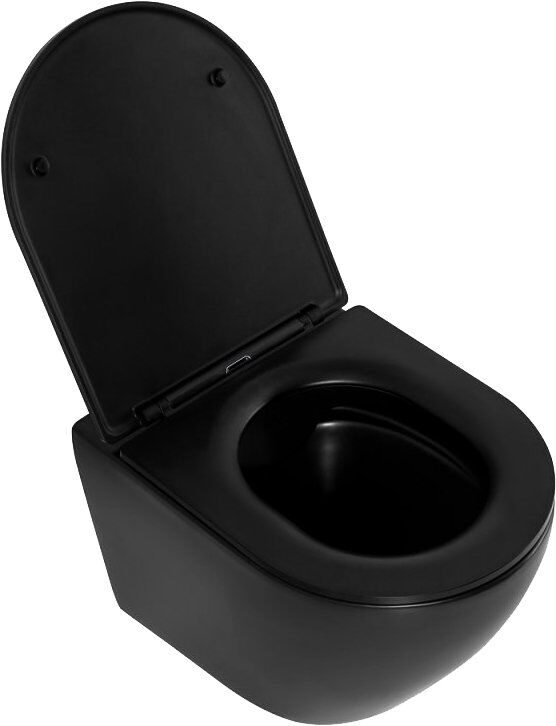 Унитаз подвесной BelBagno Colorato BB062CHR-MB безободковый, с микролифтом, матовый черный