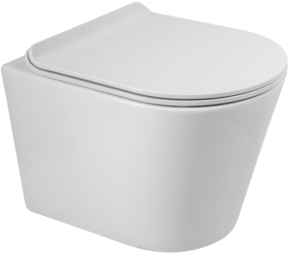 Унитаз подвесной BelBagno Flay-r BB053CHR безободковый, крышка BB901SC с микролифтом