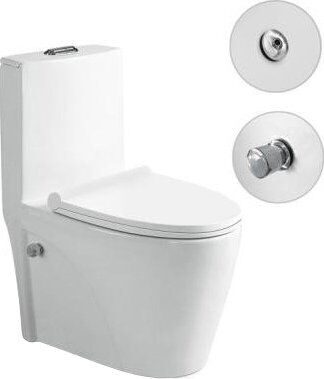 Унитаз моноблок напольный SantiLine SL-5012SM-BD