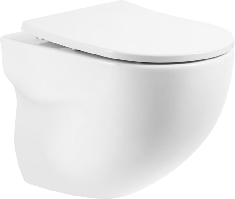 Унитаз подвесной BelBagno Onda BB066CHR безободковый, крышка BB2031SC с микролифтом