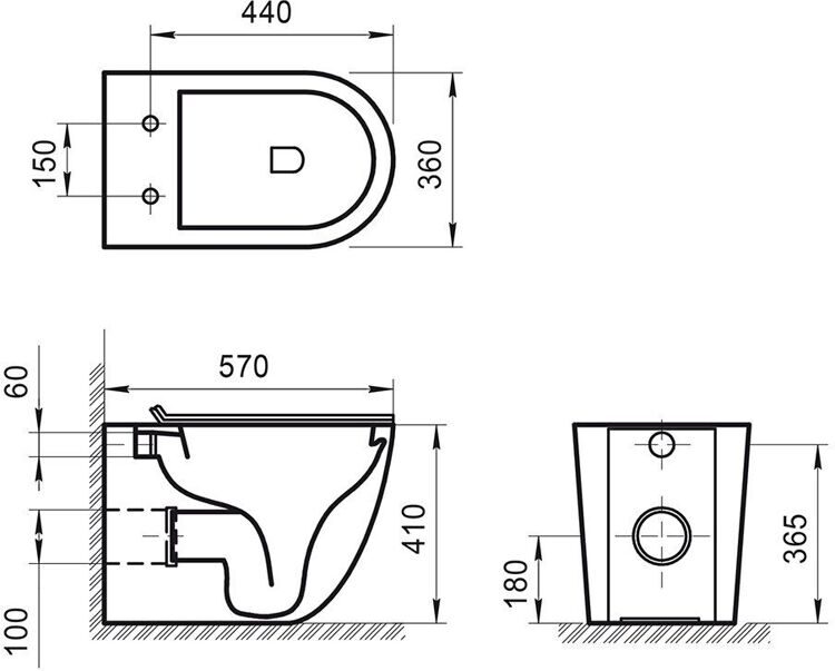 Унитаз приставной BelBagno Sfera-r BB2141CBR безободковый, крышка BB865SC с микролифтом