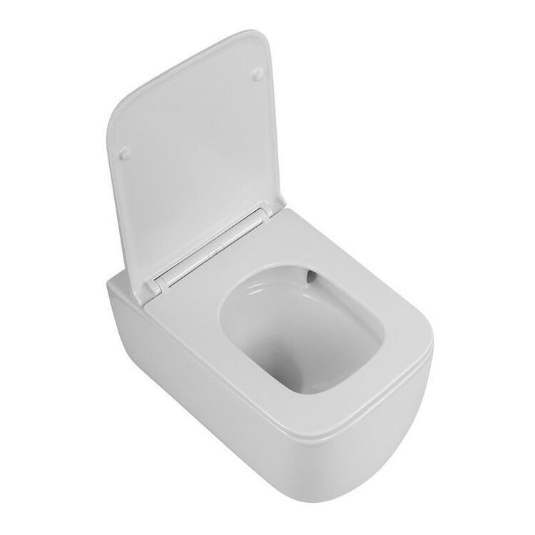 Унитаз подвесной BelBagno Luce BB076CH-TOR/SC безободковый, глянцевый белый, сиденье soft close