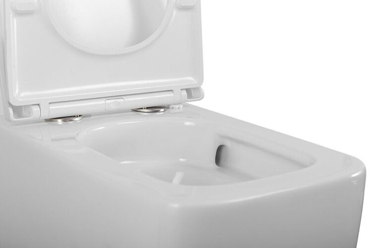 Унитаз подвесной BelBagno Luce BB076CH-TOR/SC безободковый, глянцевый белый, сиденье soft close