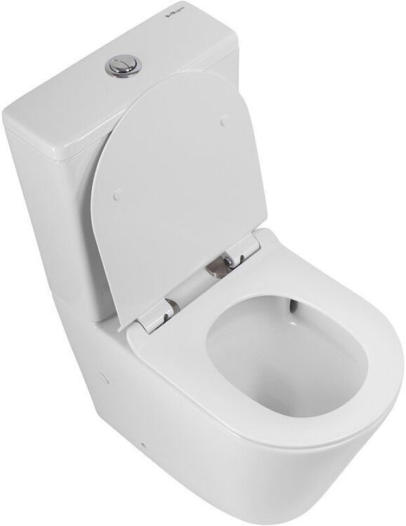 Напольный унитаз компакт BelBagno Flay-r BB2149CP-TOR безободковый, крышка BB2111SC с микролифтом, бачок BB2149T
