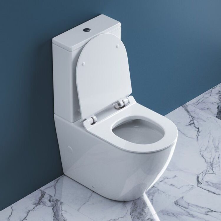 Унитаз-компакт BelBagno Sfera-r BB2141CPR безободковый, крышка BB2111SC с микролифтом, бачок BB2141T