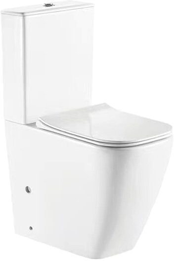 Напольный унитаз компакт Ceruttispa Chika 8708 безободковый, с микролифтом